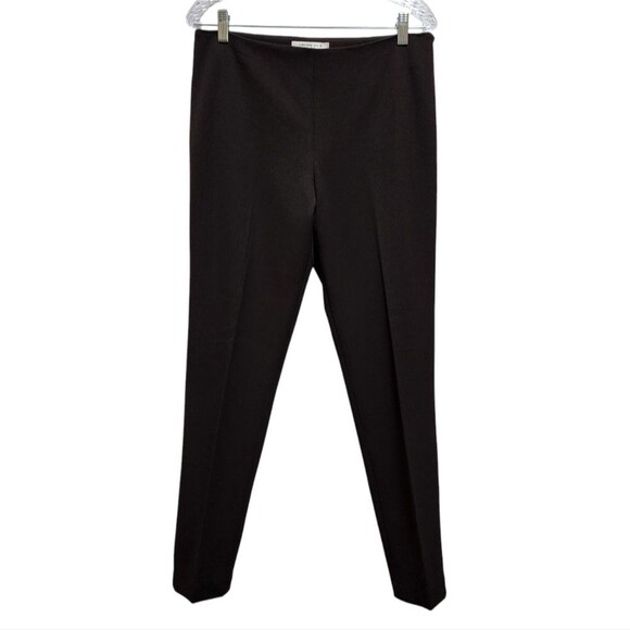 Centre Ville Paris Pants Womens 12 Brown Ankle Side Zipper Stretch Casual Office - Picture 1 of 9